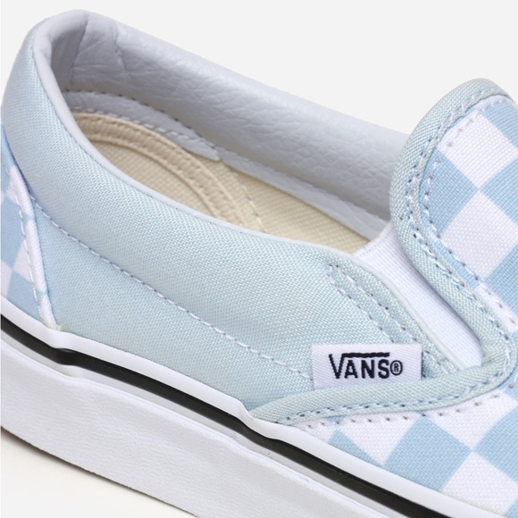 Vans women’s classic slip on checkerboard baby blue - Picture 2 of 6